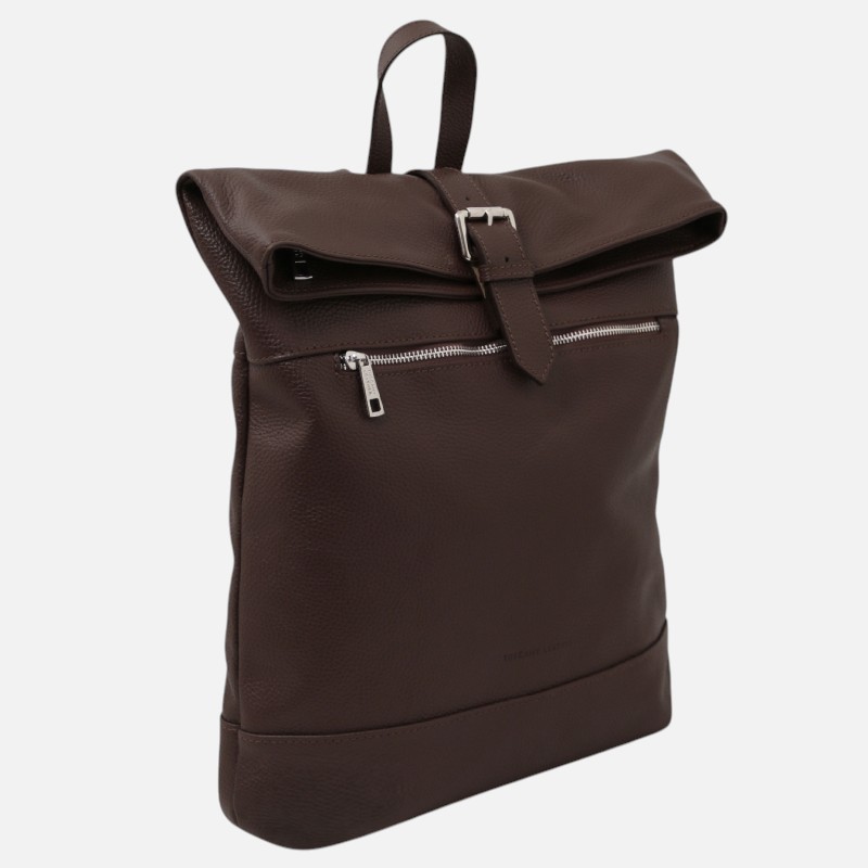 London Soft leather backpack - Σοκολατί - Image 2