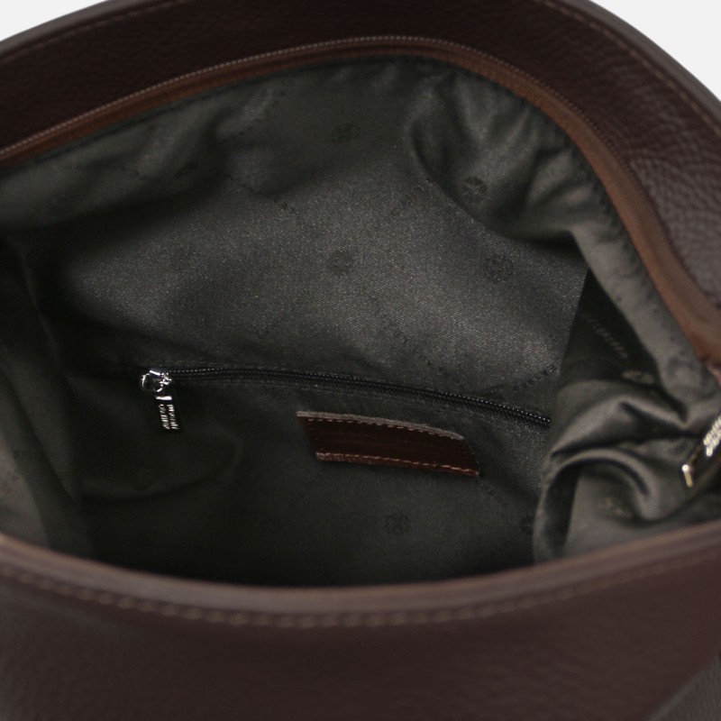 London Soft leather backpack - Σοκολατί - Image 4
