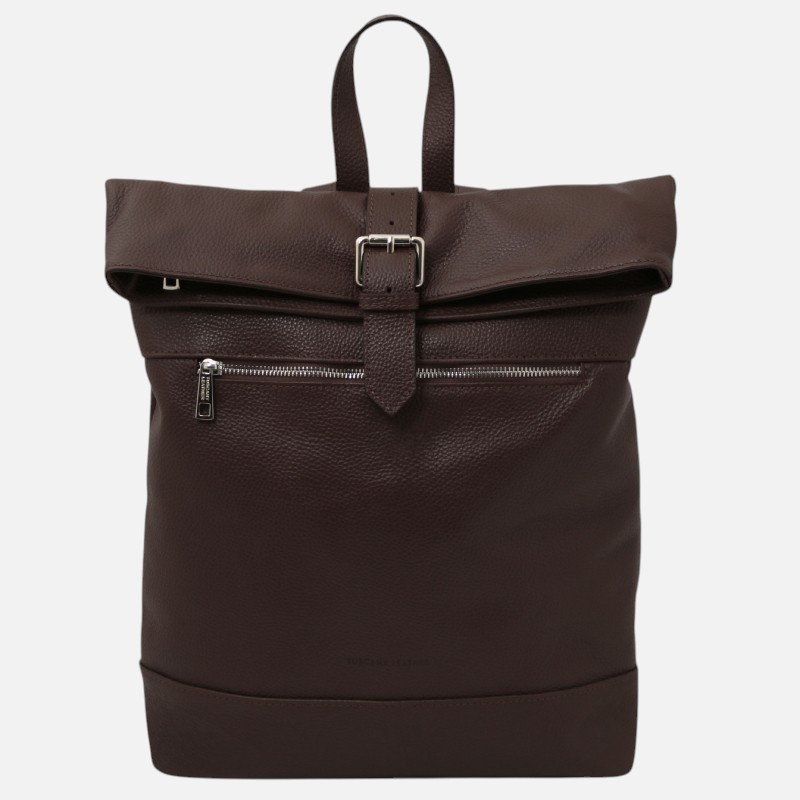 London Soft leather backpack - Σοκολατί