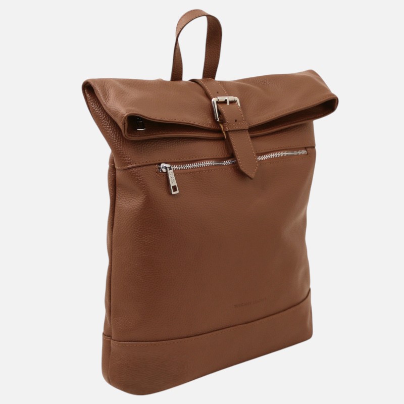 London Soft leather backpack - Κονιάκ - Image 2