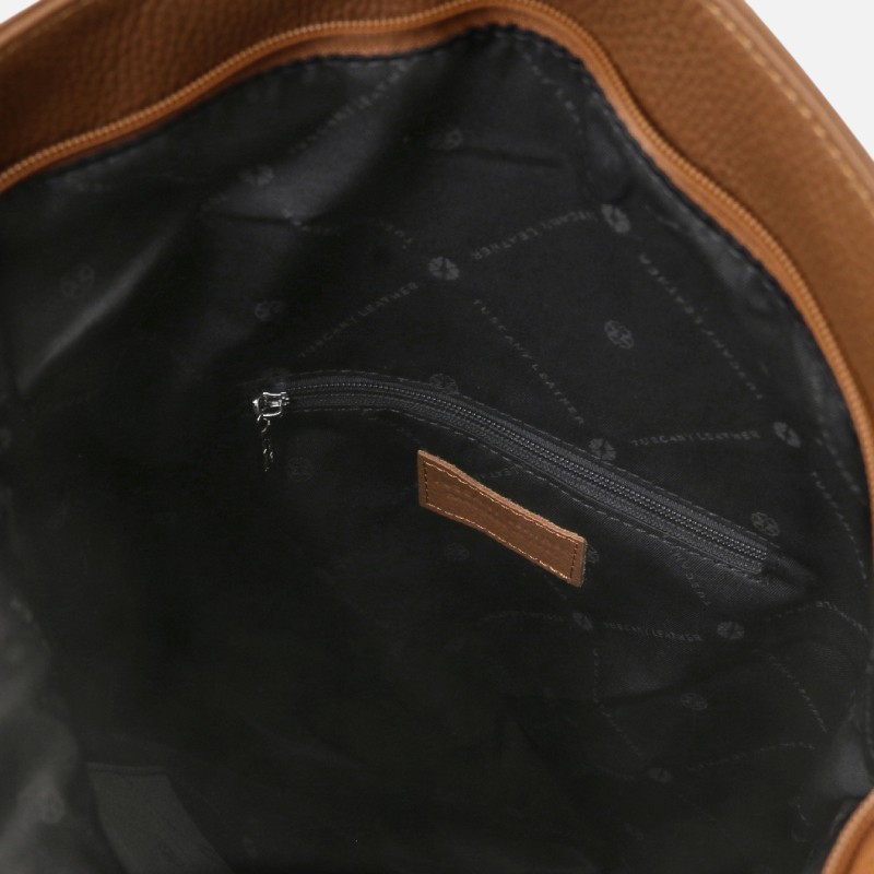 London Soft leather backpack - Κονιάκ - Image 4