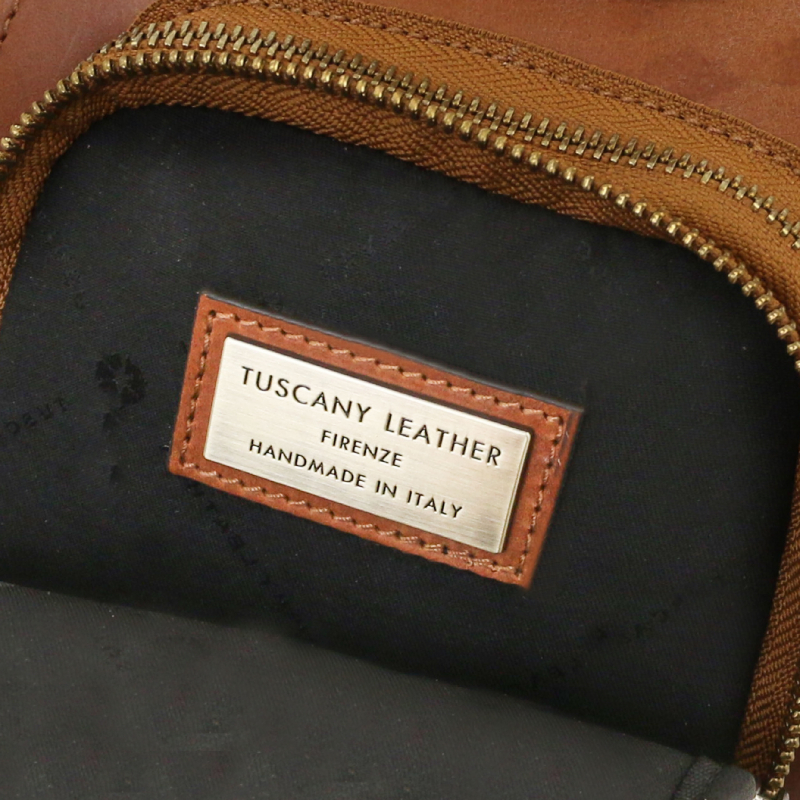 Leather crossover bag - Μαύρο - Image 4