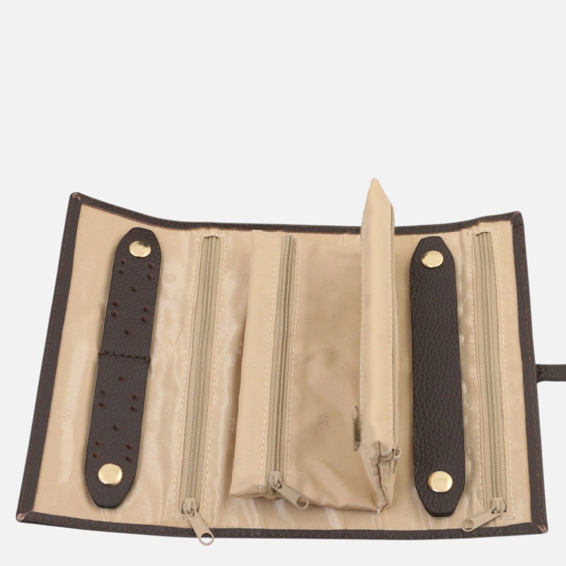 Soft leather jewellery case - Σοκολατί - Image 3